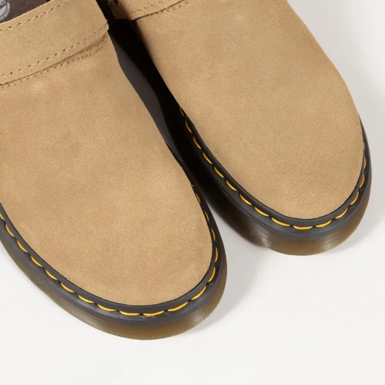 Dr. Martens Laketen Bronx Suede Platform Mules (Savannah Tan)