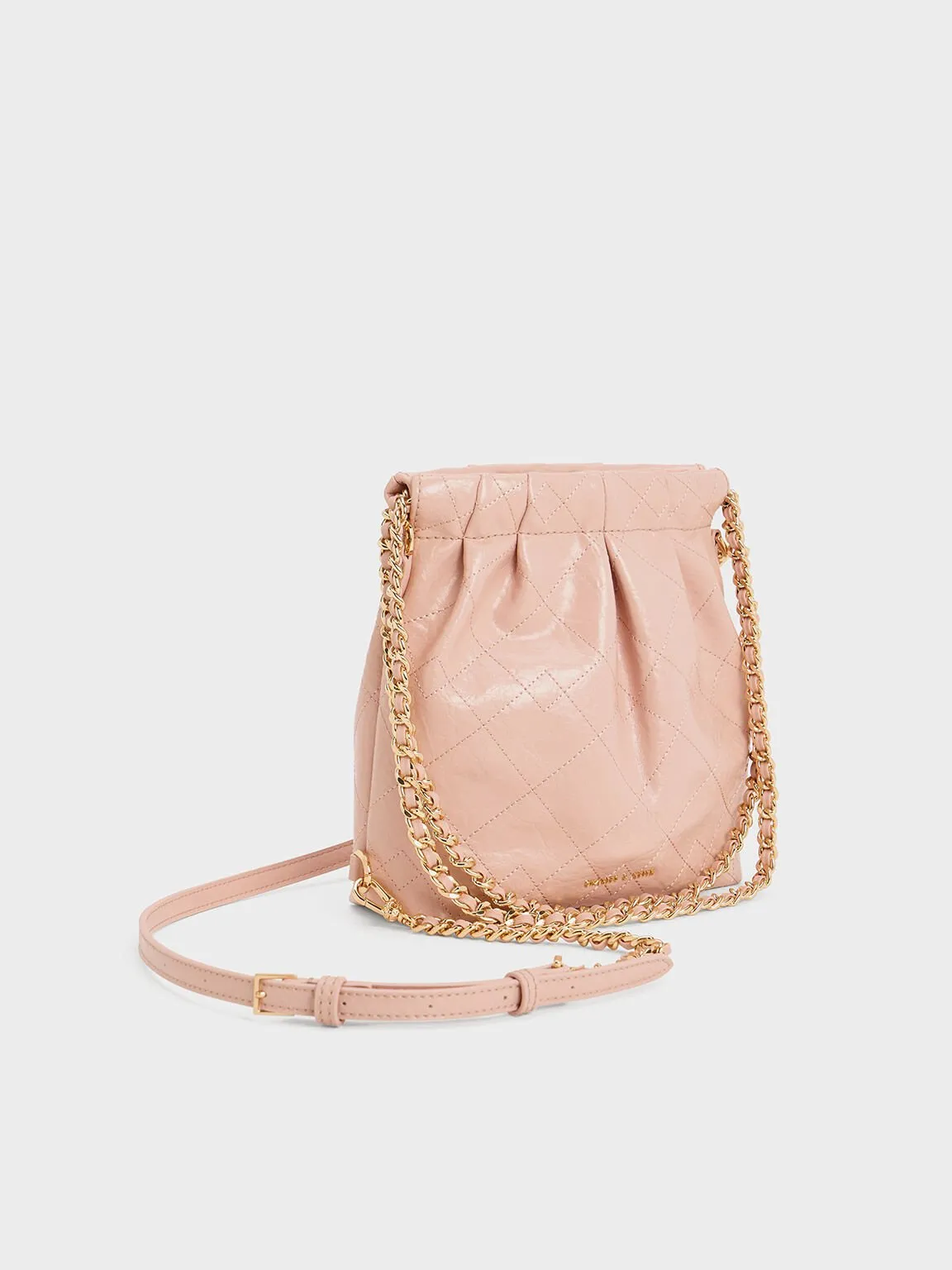 Duo Chain-Handle Two-Way Backpack - Pink