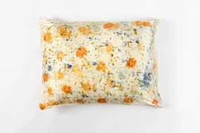 Dye Kween Floral Botanically Dyed Silk Pillowcase - Cream/Yellow