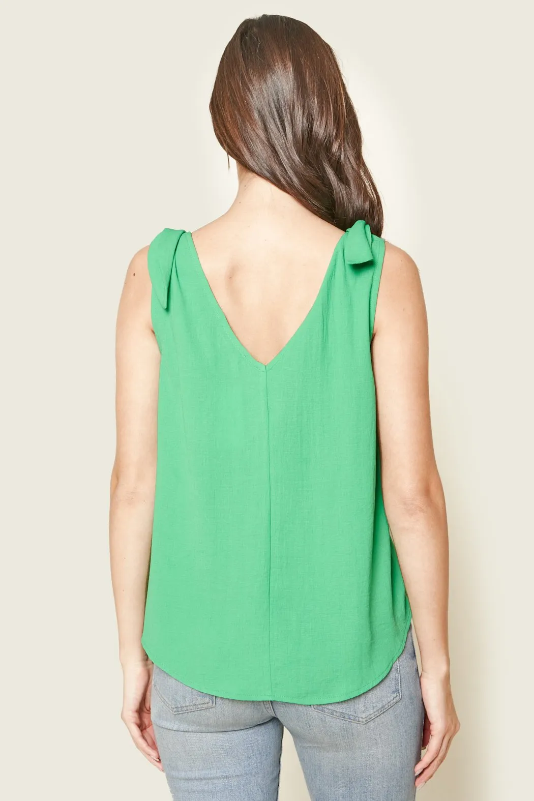 Elerie Sleeveless Shoulder Tie Top