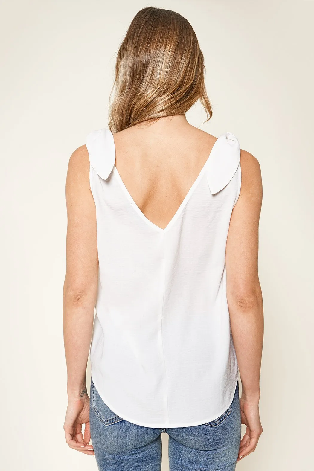 Elerie Sleeveless Shoulder Tie Top