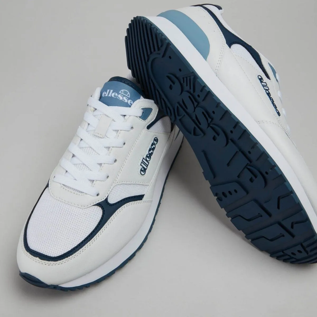 Ellesse Gara Runner Synthetic Trainers White/Navy