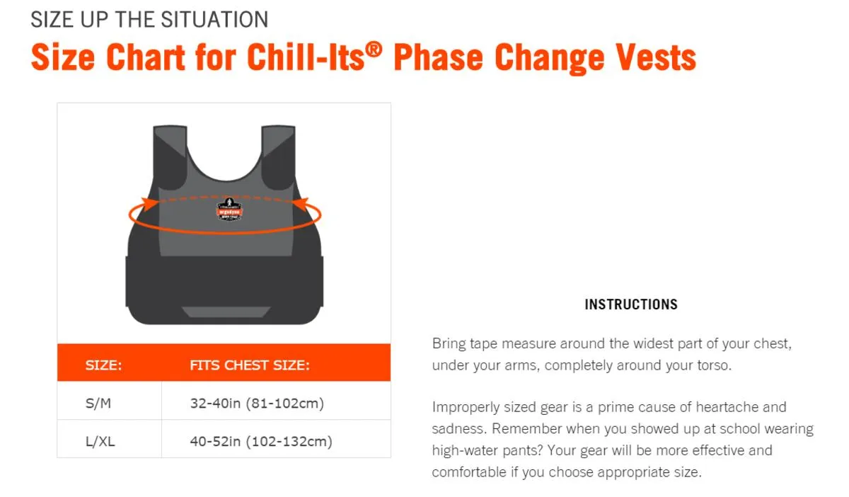 Ergodyne Chill-Its 6215 Phase Change Premium Cooling Vest - Hi-Viz Orange