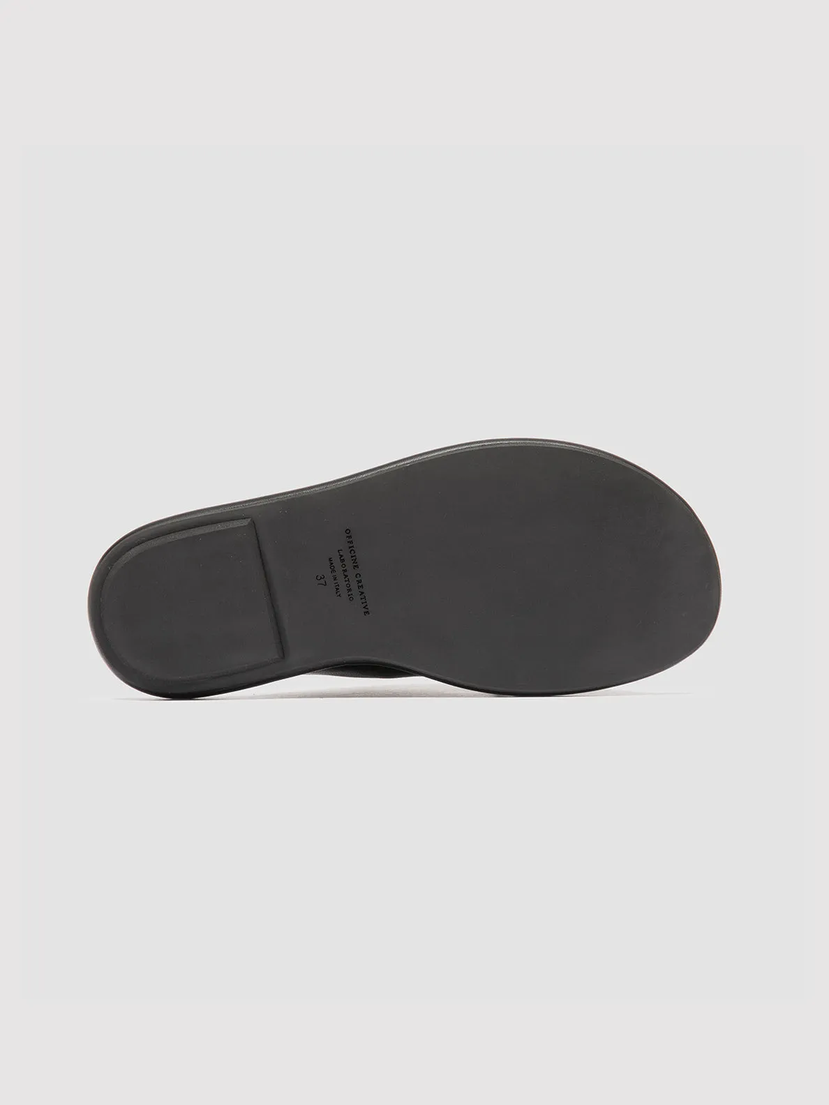 ESTENS 108 - Black Leather Slide Sandals