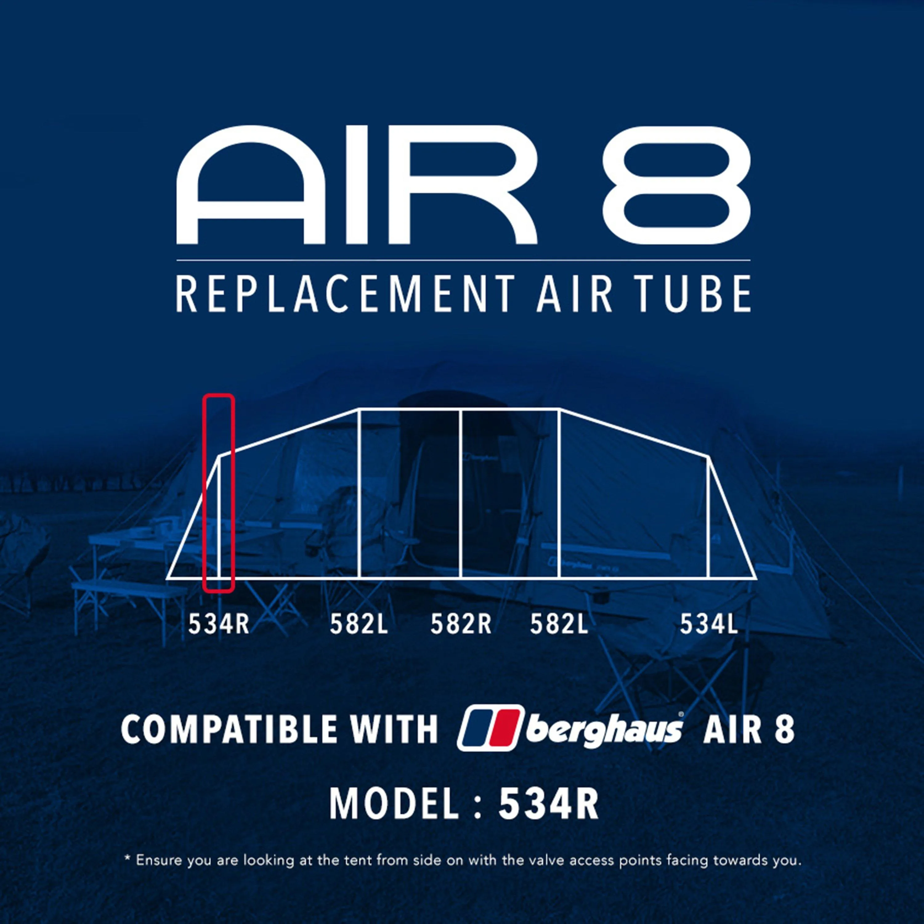 Eurohike Air 8 Tent Replacement Air Tube - 534R | Ultimate Outdoors