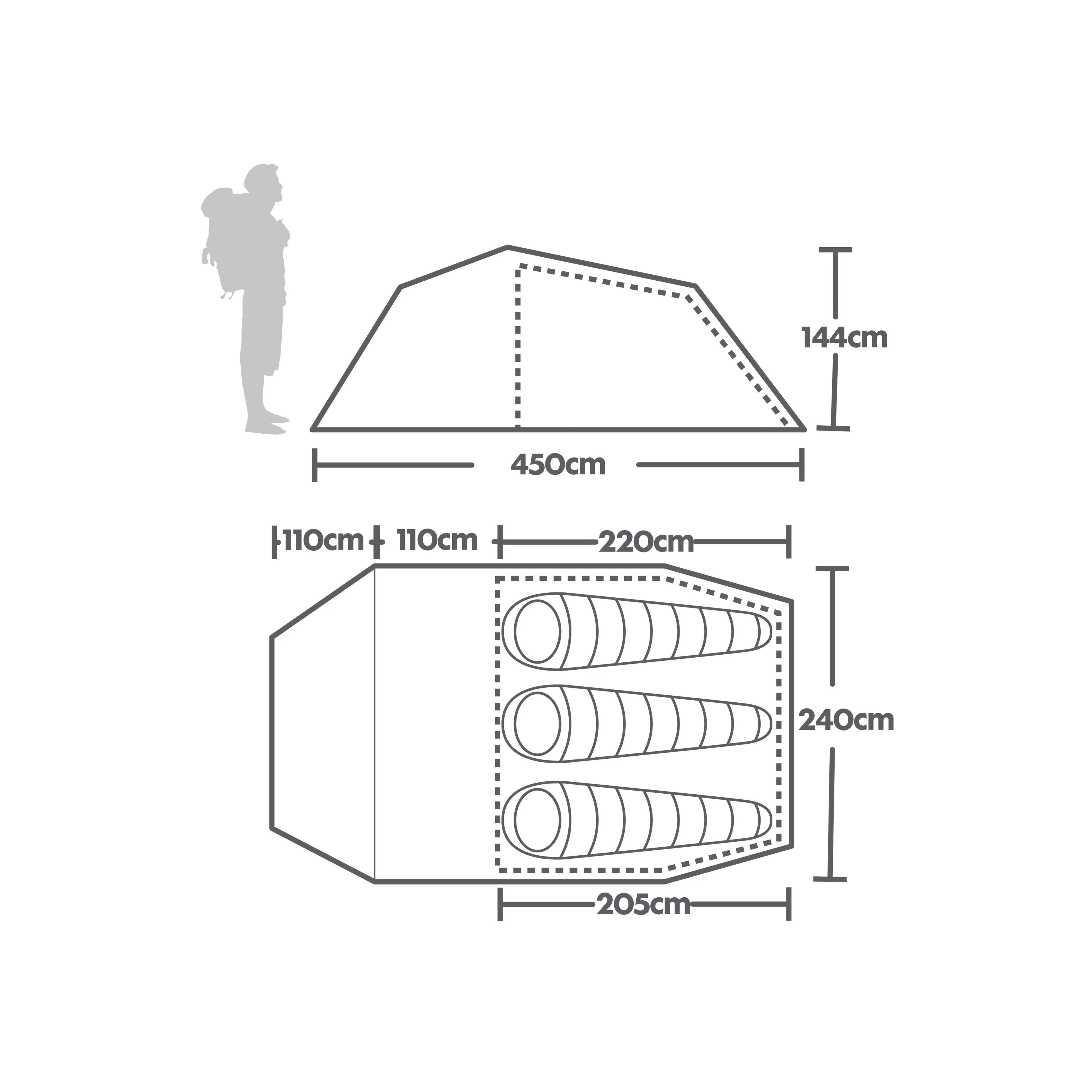 Eurohike Shadow 350 Nightfall Tent | Ultimate Outdoors