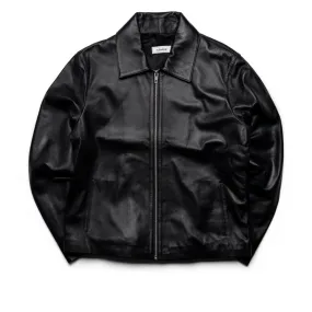 Flaneur Leather Blouson Worker Jacket - Black