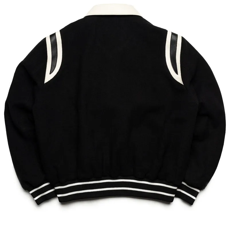 Flaneur Teddy Blouson Varsity Jacket - Black