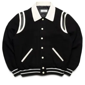 Flaneur Teddy Blouson Varsity Jacket - Black