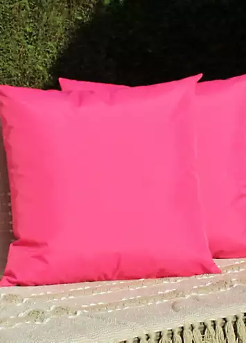 furn. Pack of 2 Outdoor Pink Cushions | Kaleidoscope