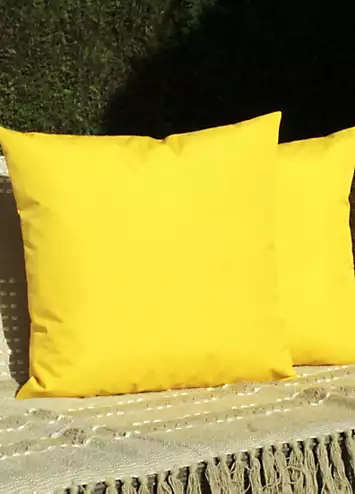 furn. Pack of 2 Outdoor Yellow Cushions | Kaleidoscope