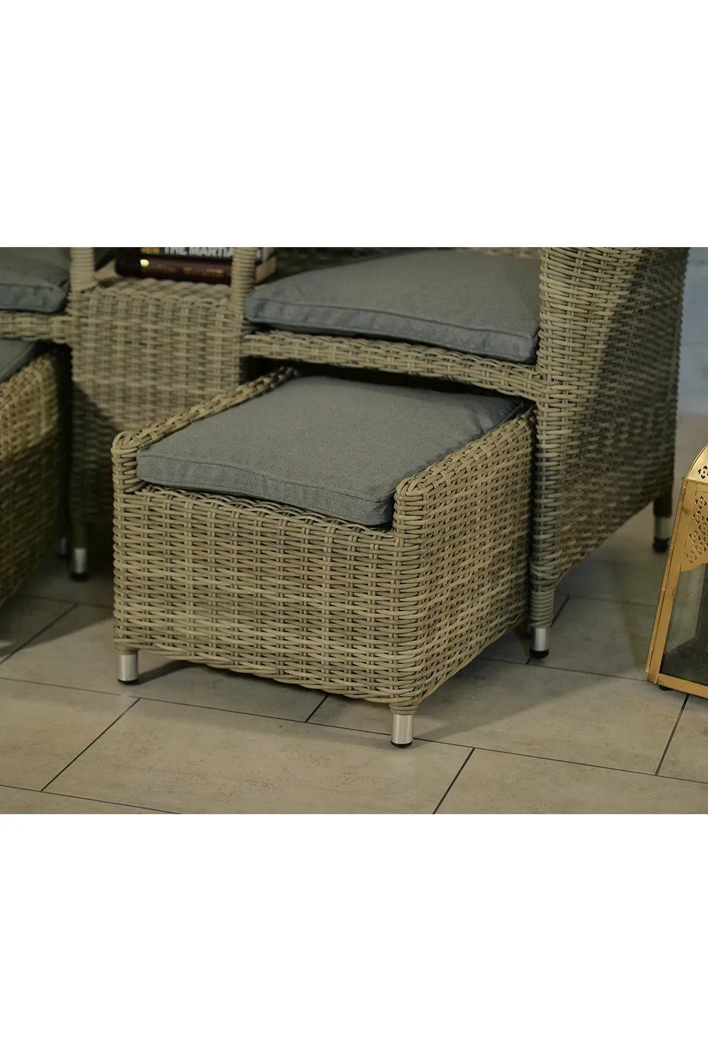 Garden Furniture | WENTWORTH Companion Set with pull out footstools including Cushions | Royalcraft