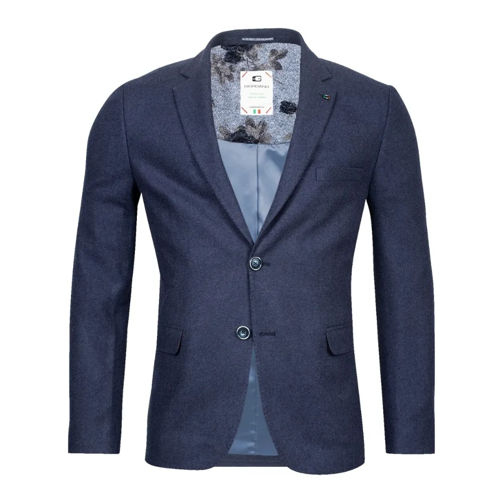 Giordano Robert Winter Floral Lining Royal Blue Jacket | Menswear Online