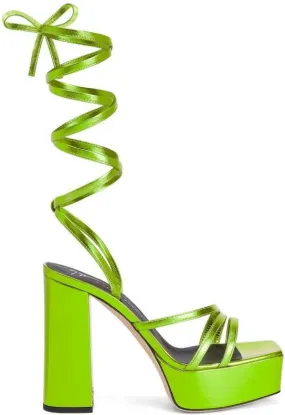 Giuseppe Zanotti Flavienne gladiator 120mm sandals Green