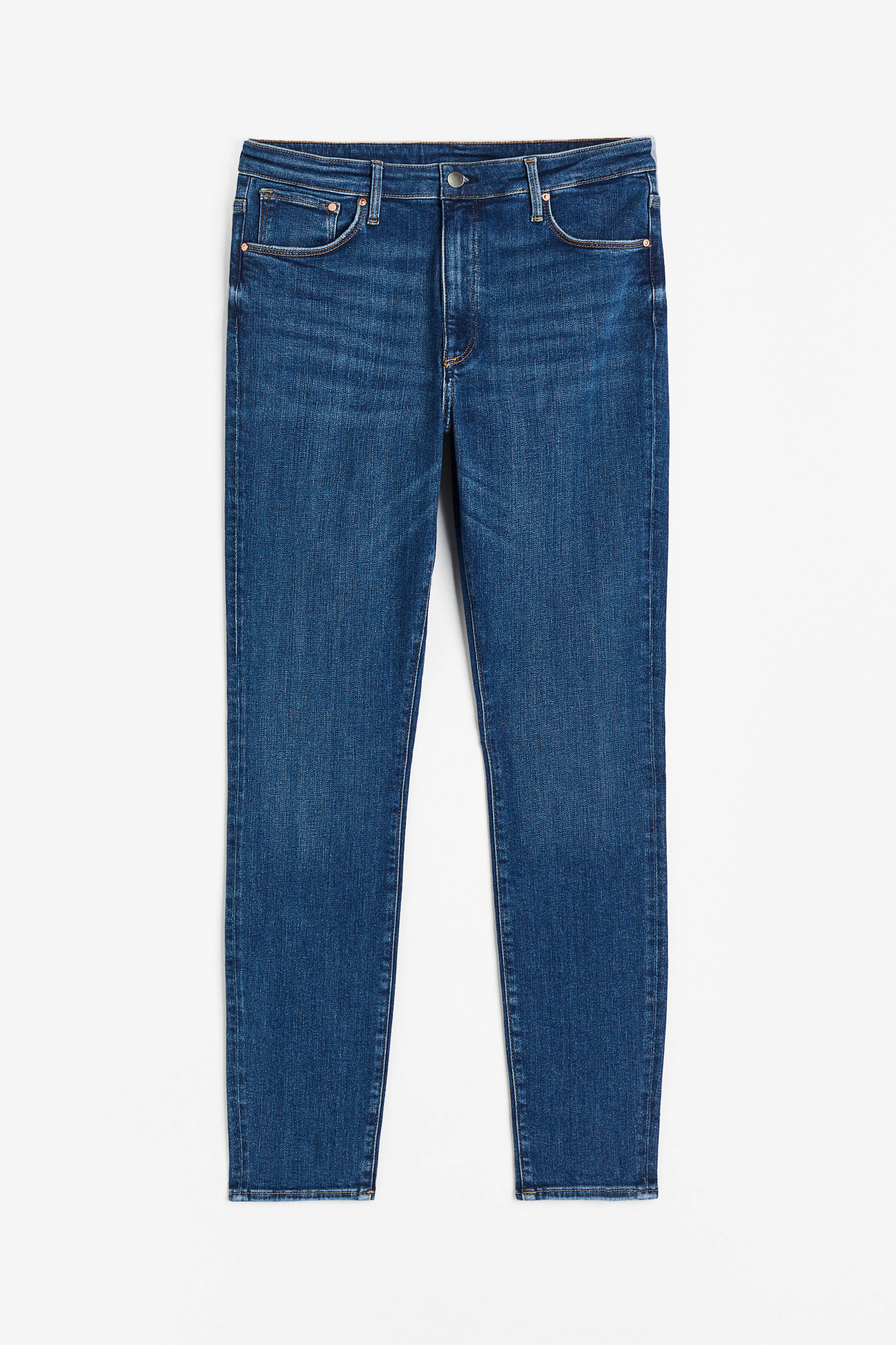 H&M+ Shaping High Jeans - High waist - Long - Dark denim blue - Ladies | H&M GB