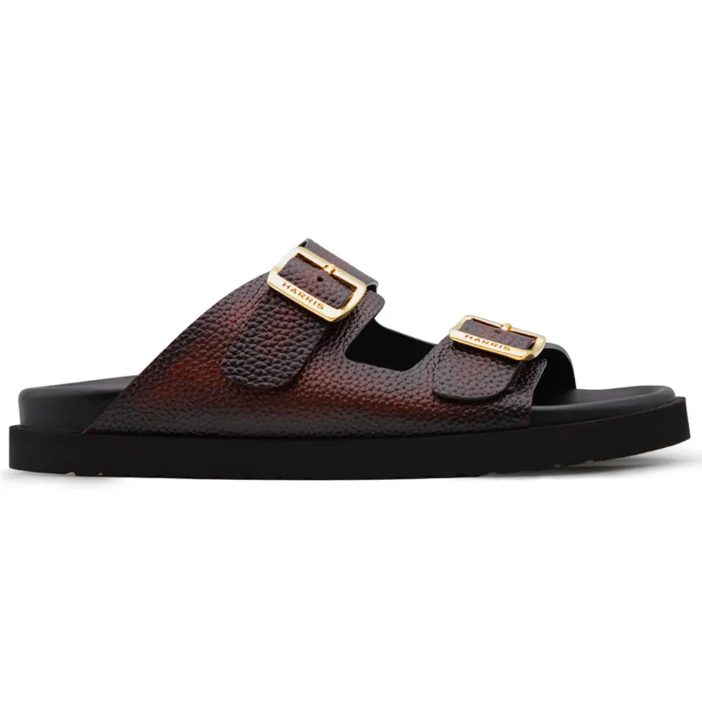 Harris Firenze 1913 Embossed Stingray Sandals Brown