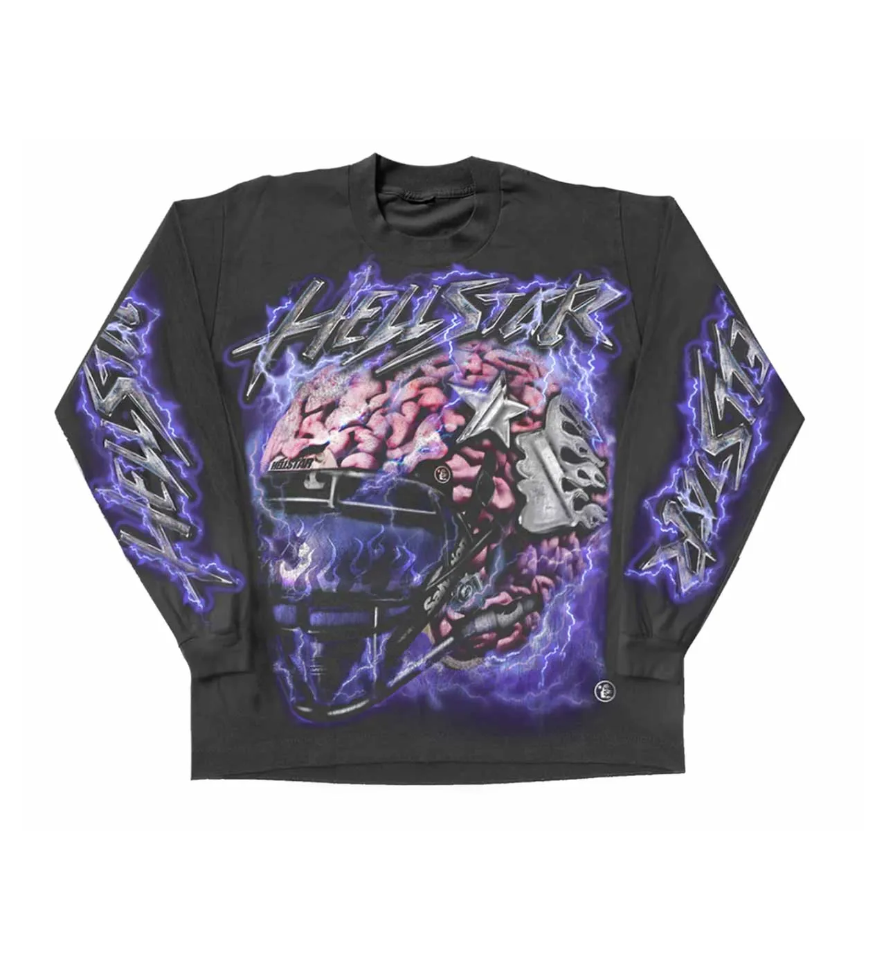 Hellstar Studios Brain Helmet Long Sleeve L/S Faded Black