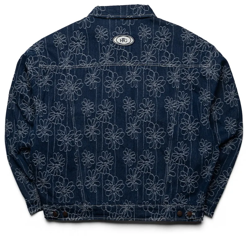 Honor The Gift Flower Jacquard Jacket - Indigo