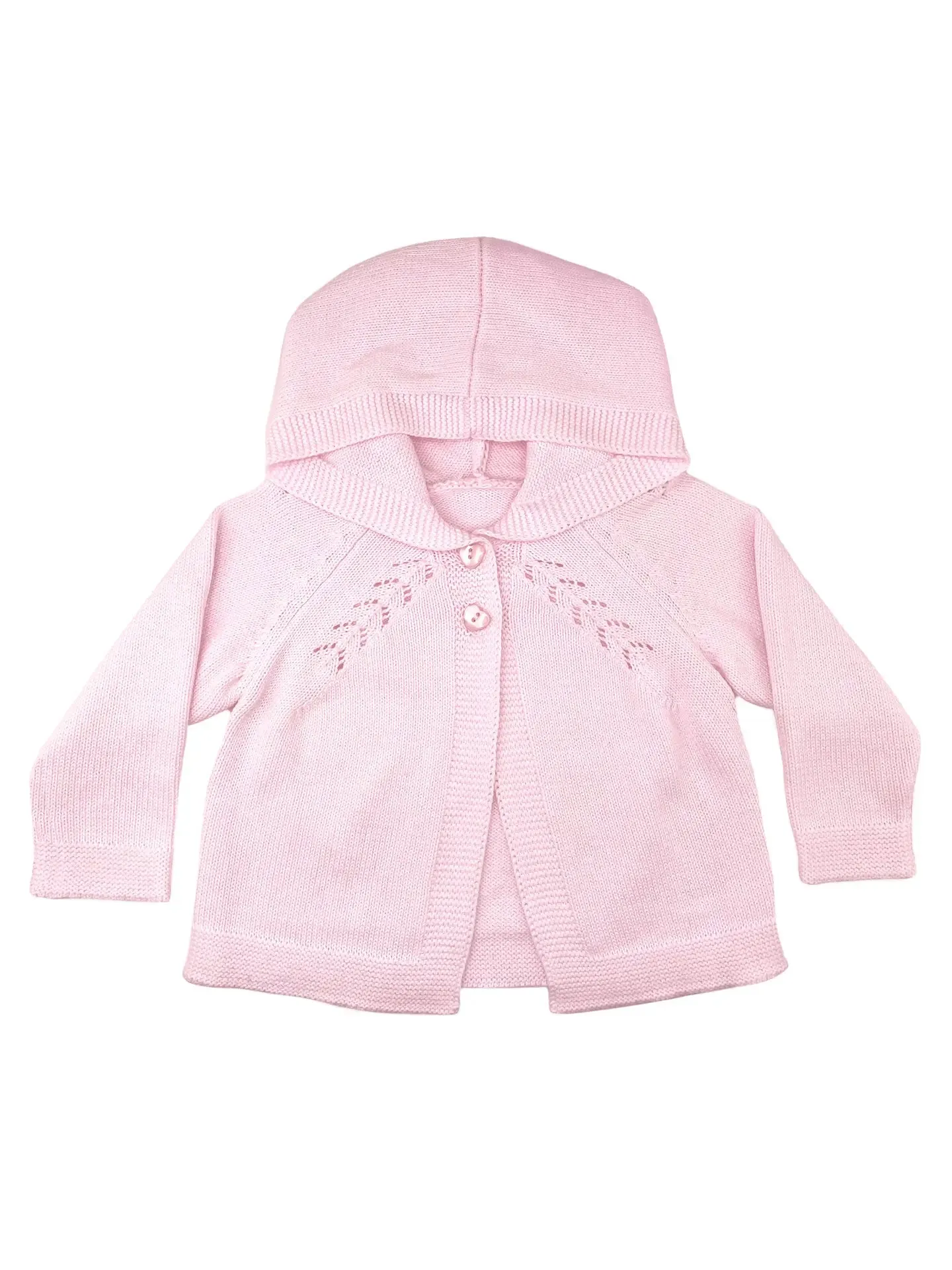 Hooded Lightweight Knit Cardigan Sweater | Pink