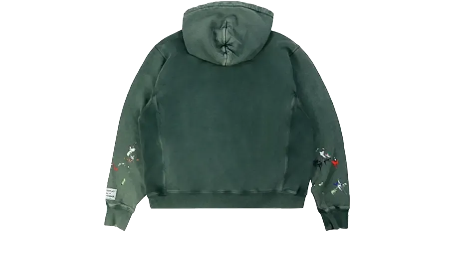 Hoodie Painted Forest Green