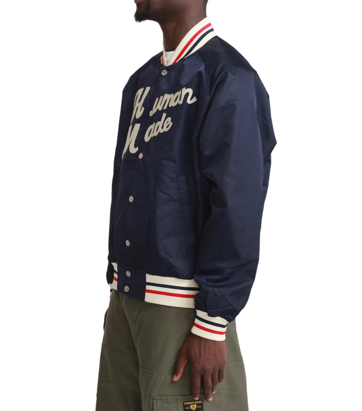 Human Made Nylon Stadium Jacket Navy