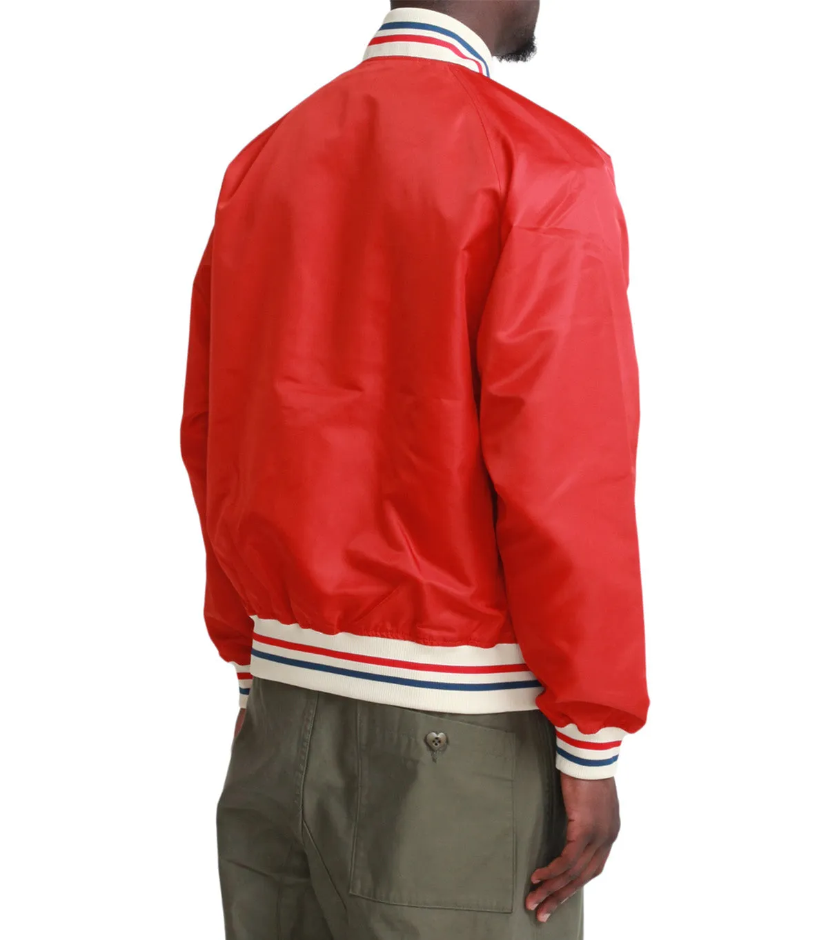 Human Made Nylon Stadium Jacket Red