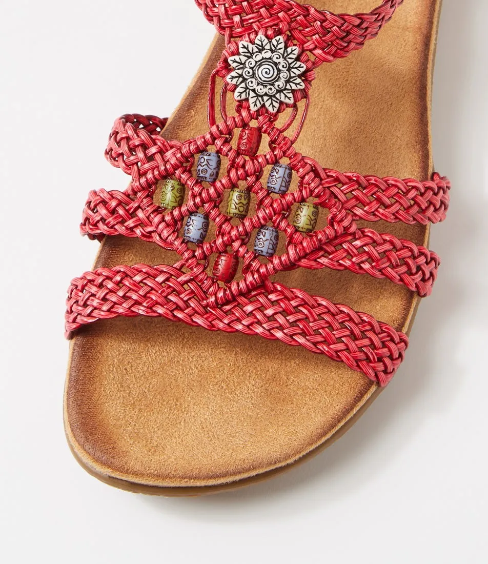 I LOVE BILLY Fiorente Cranberry Multi Sandals