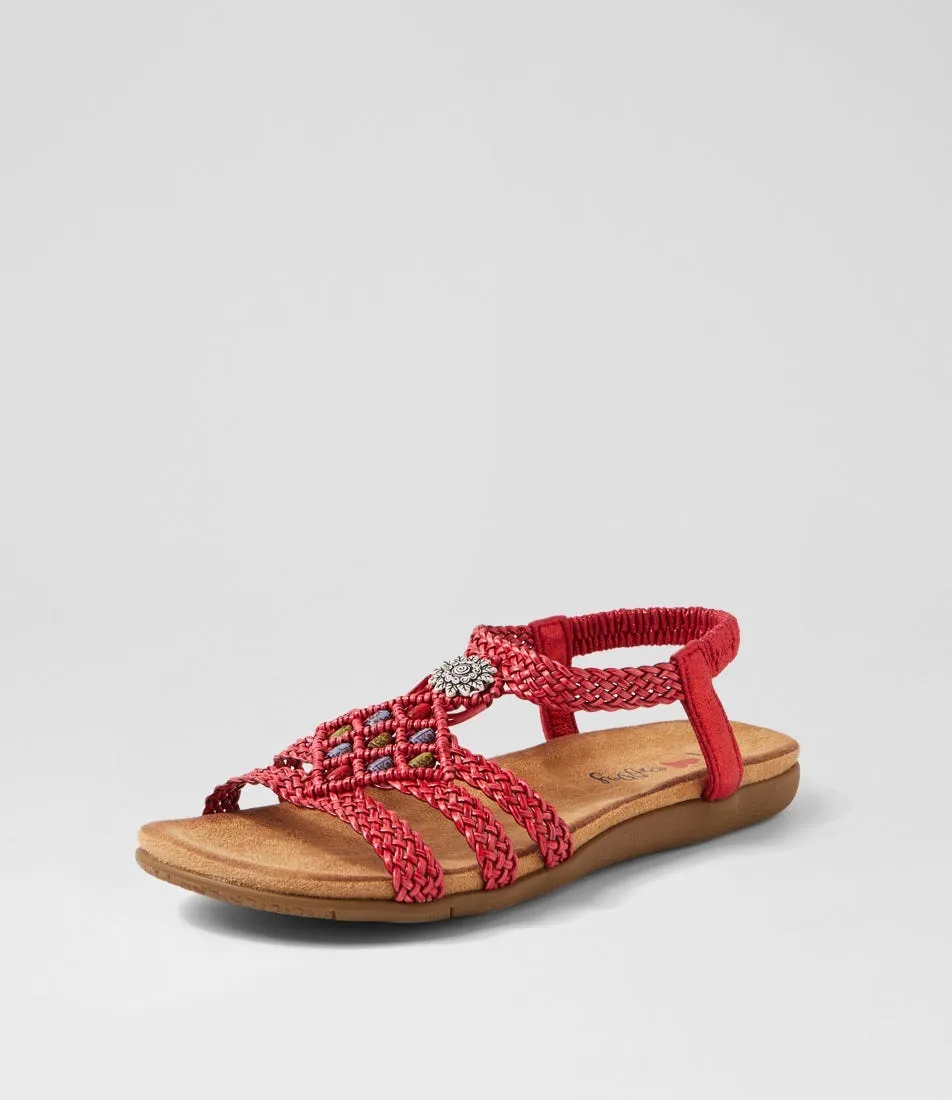 I LOVE BILLY Fiorente Cranberry Multi Sandals