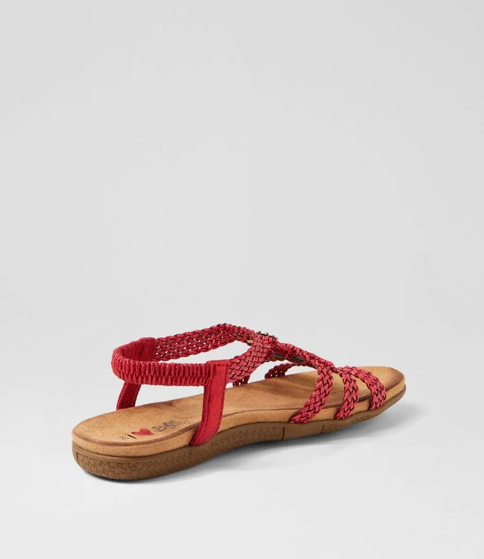 I LOVE BILLY Fiorente Cranberry Multi Sandals