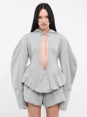 Irina Cut-Out Hoodie (CTHD02-IRINA-GREY-MELANGE)