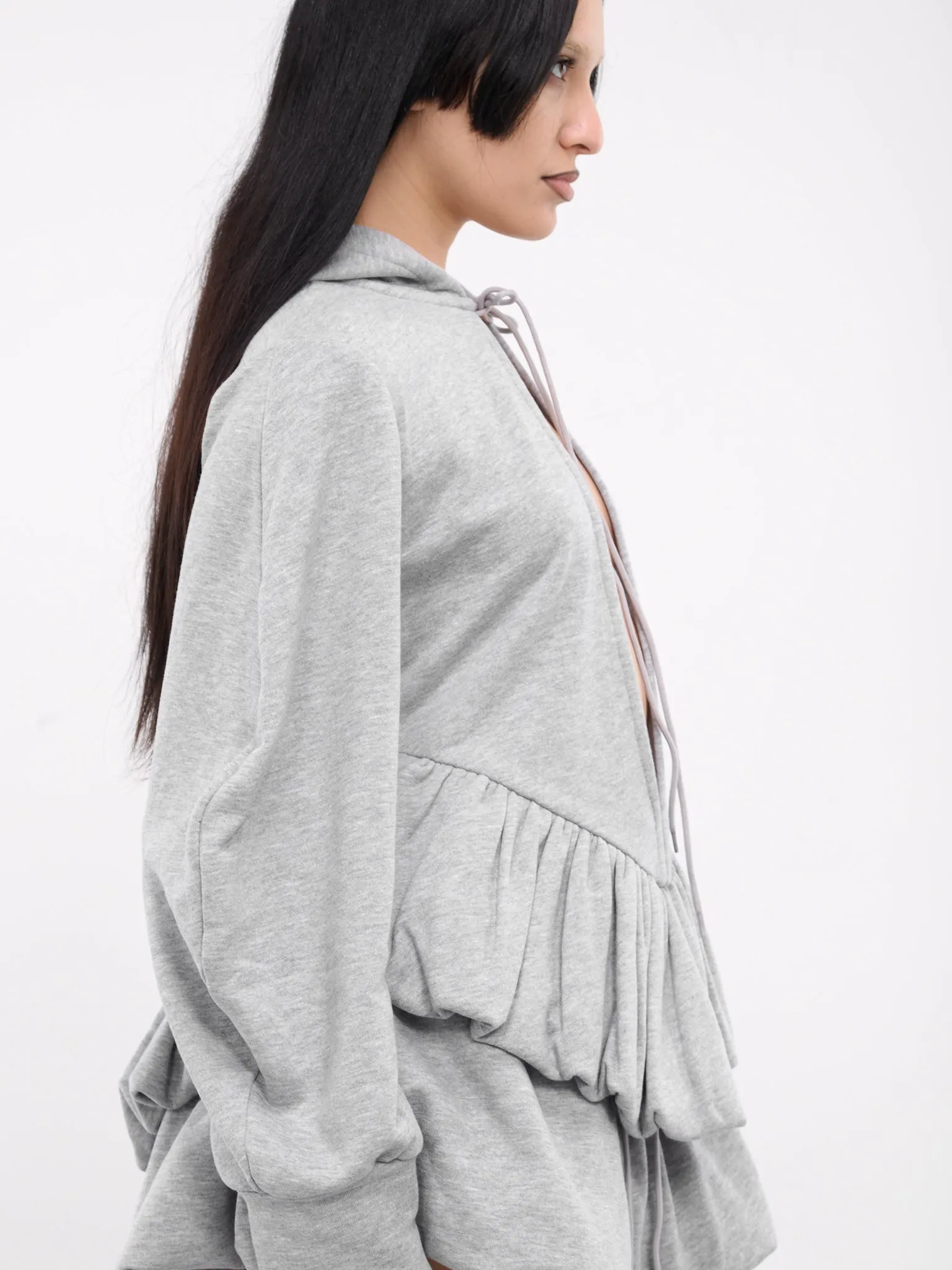 Irina Cut-Out Hoodie (CTHD02-IRINA-GREY-MELANGE)