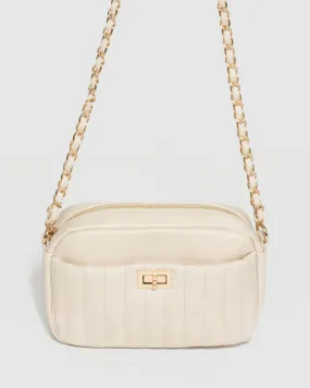 Ivory Charm Quilt Crossbody Bag