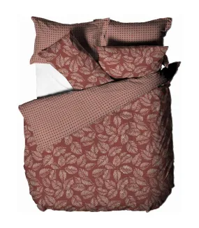 Japandi duvet cover set blush red Furn