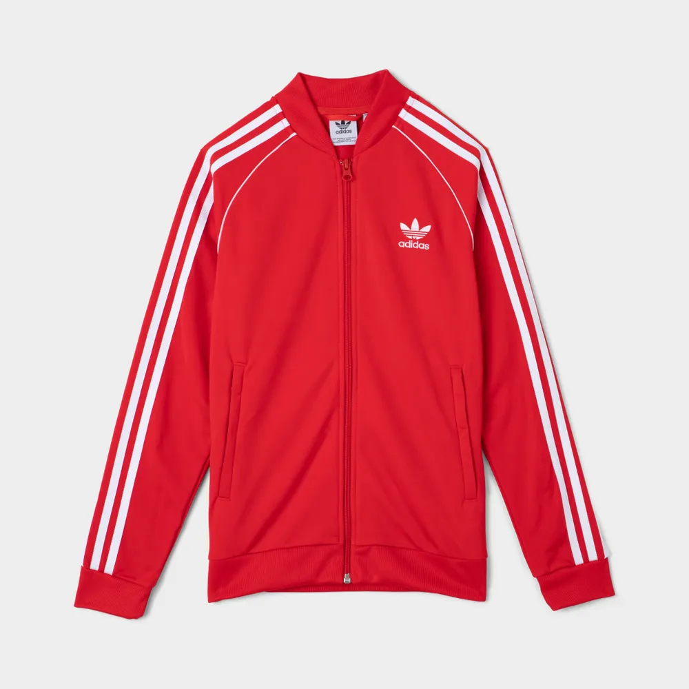 JD Sports adidas Originals Junior Boys’ SST Track Jacket Vivid Red / White