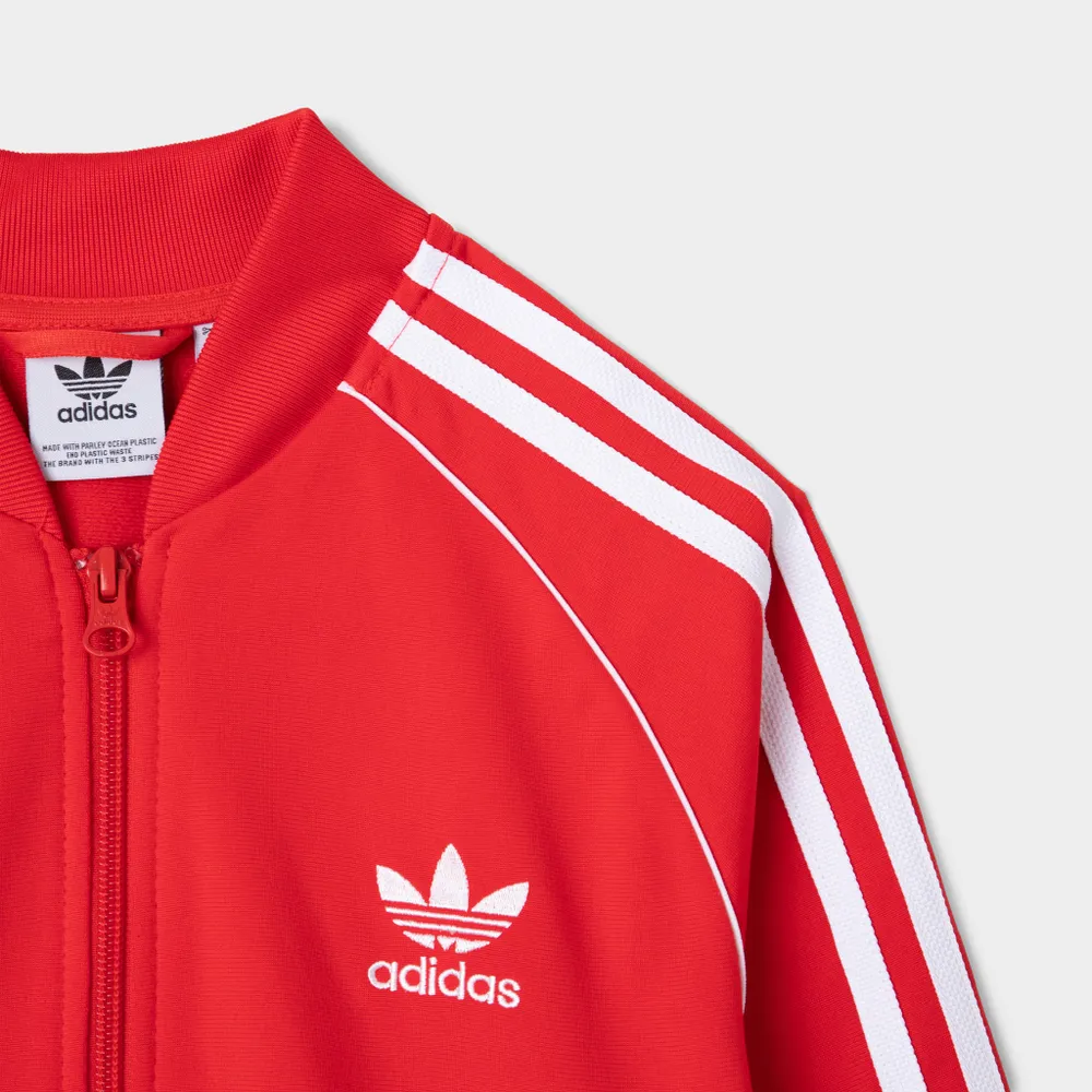 JD Sports adidas Originals Junior Boys’ SST Track Jacket Vivid Red / White