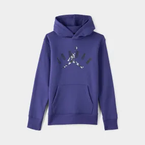 Jordan Junior Boys' MJ Flight MVP Pullover Hoodie / Sky Purple