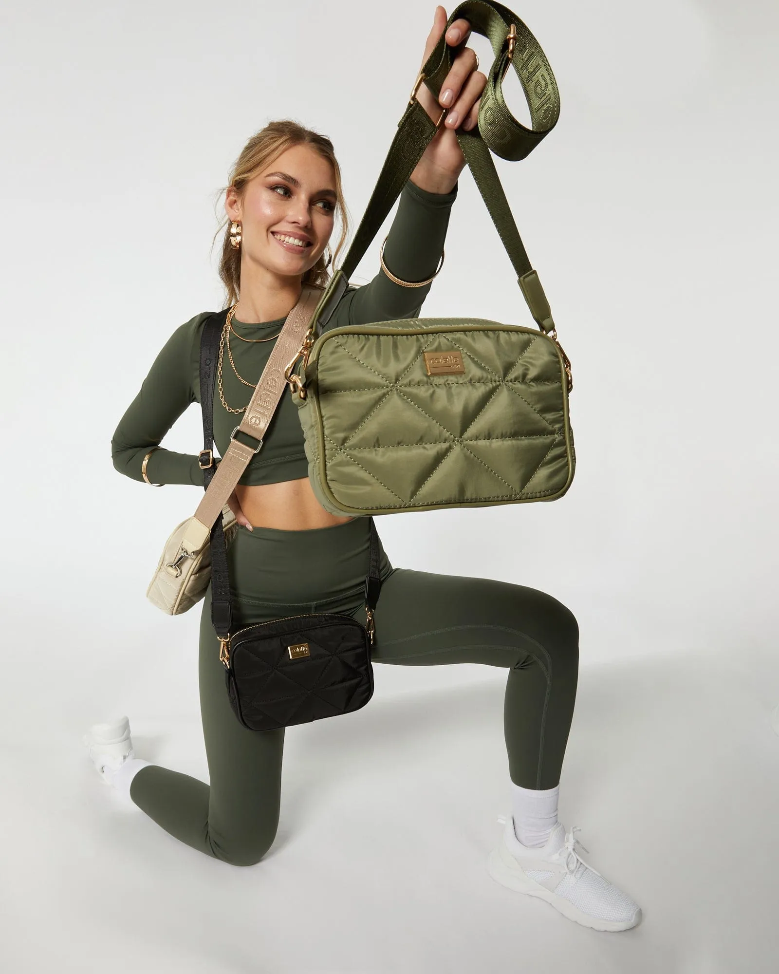 Khaki Alison Sport Crossbody Bag