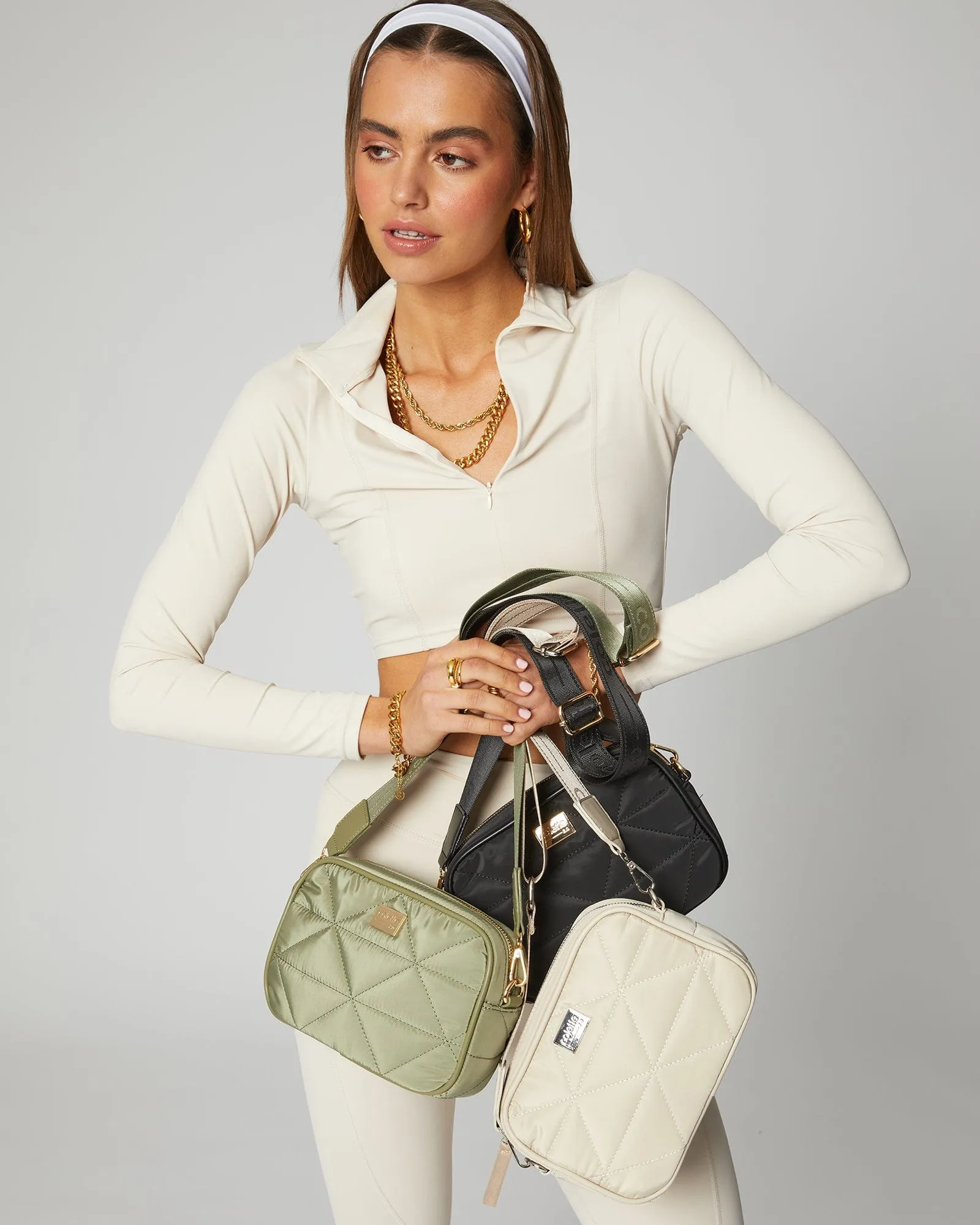 Khaki Alison Sport Crossbody Bag