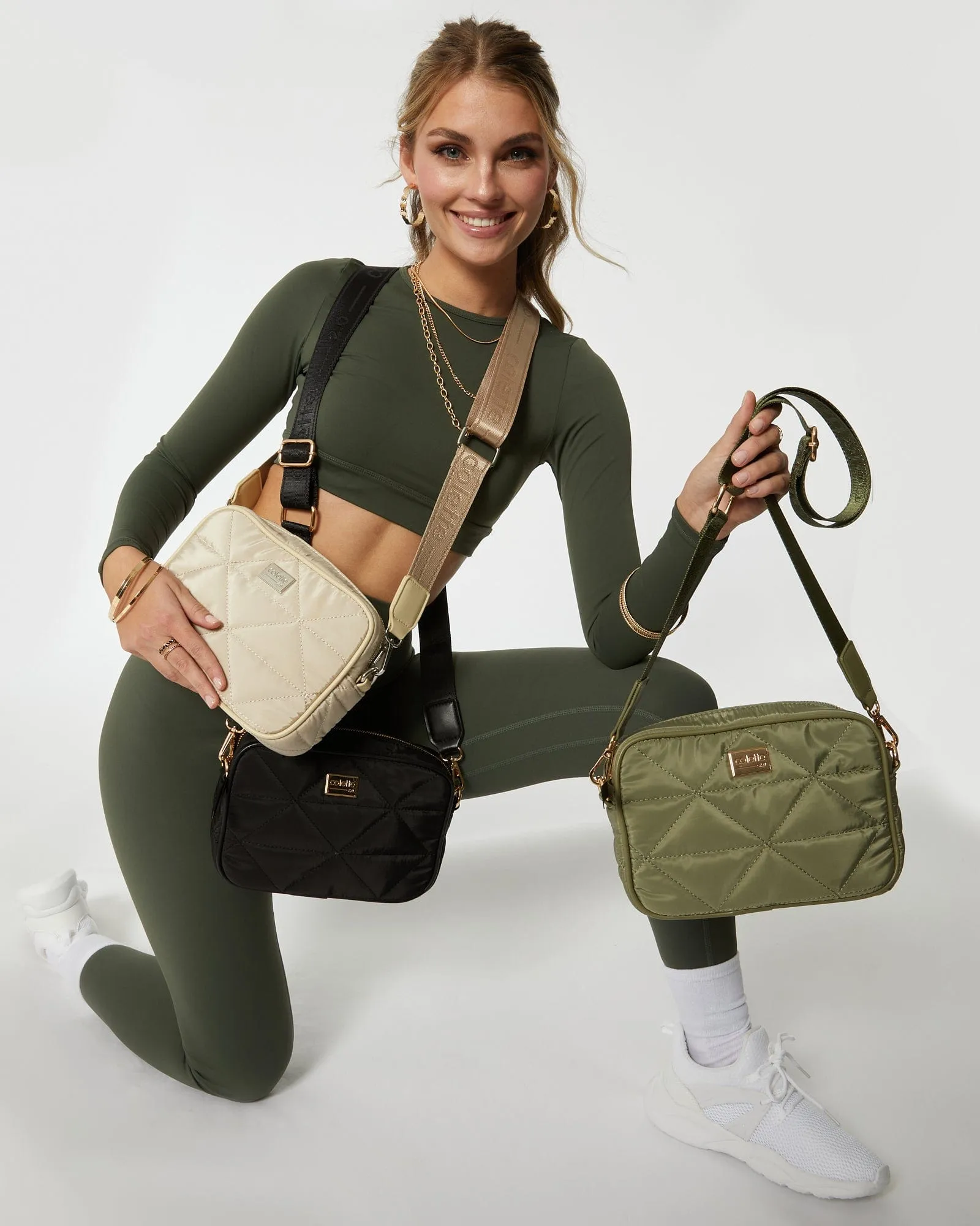 Khaki Alison Sport Crossbody Bag