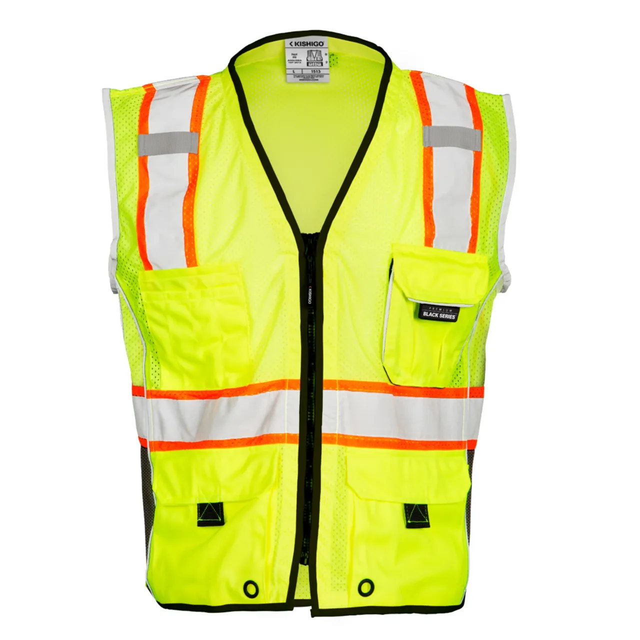 Kishigo Premium Black Series Heavy Duty Vest 1513 Lime | 1514 Orange