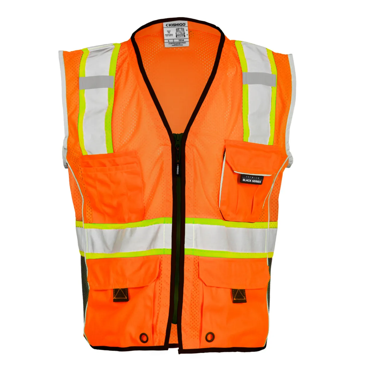 Kishigo Premium Black Series Heavy Duty Vest 1513 Lime | 1514 Orange