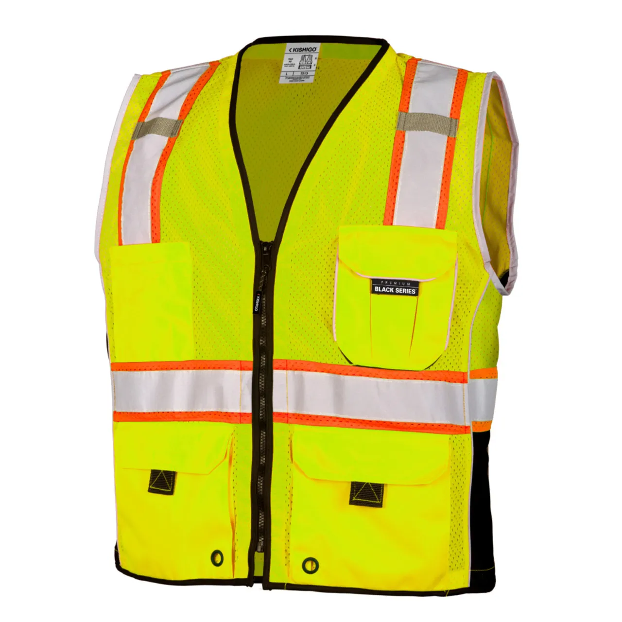 Kishigo Premium Black Series Heavy Duty Vest 1513 Lime | 1514 Orange