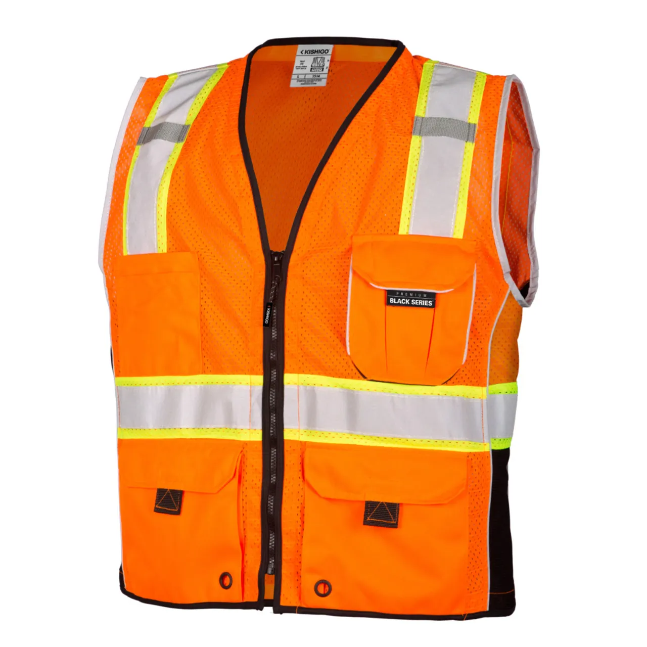 Kishigo Premium Black Series Heavy Duty Vest 1513 Lime | 1514 Orange