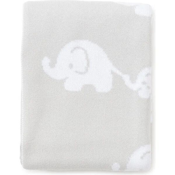 Kissy Kissy Elephant  Novelty Blanket, Grey