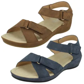 Ladies Spot On Low Wedge Sandals F0R0288