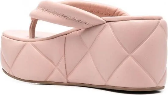 Le Silla Square quilted platform sandals Pink