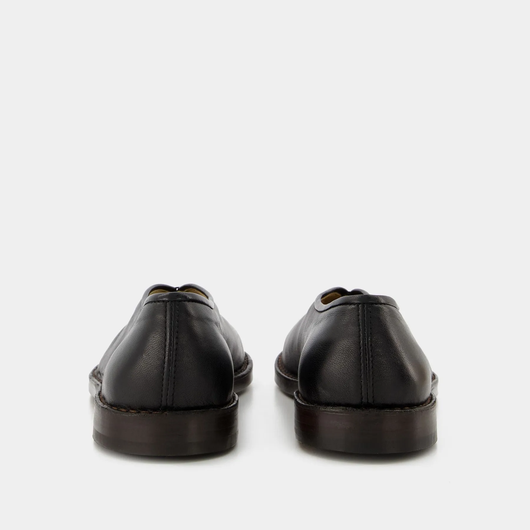 Lemaire  Flat Piped Mules - Lemaire - Black - Leather