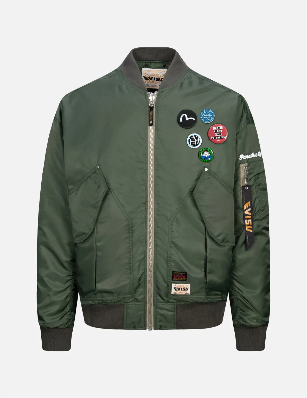 Logo Badges and Seagull Padded Embroidery Loose Fit MA-1 Padded Jacket