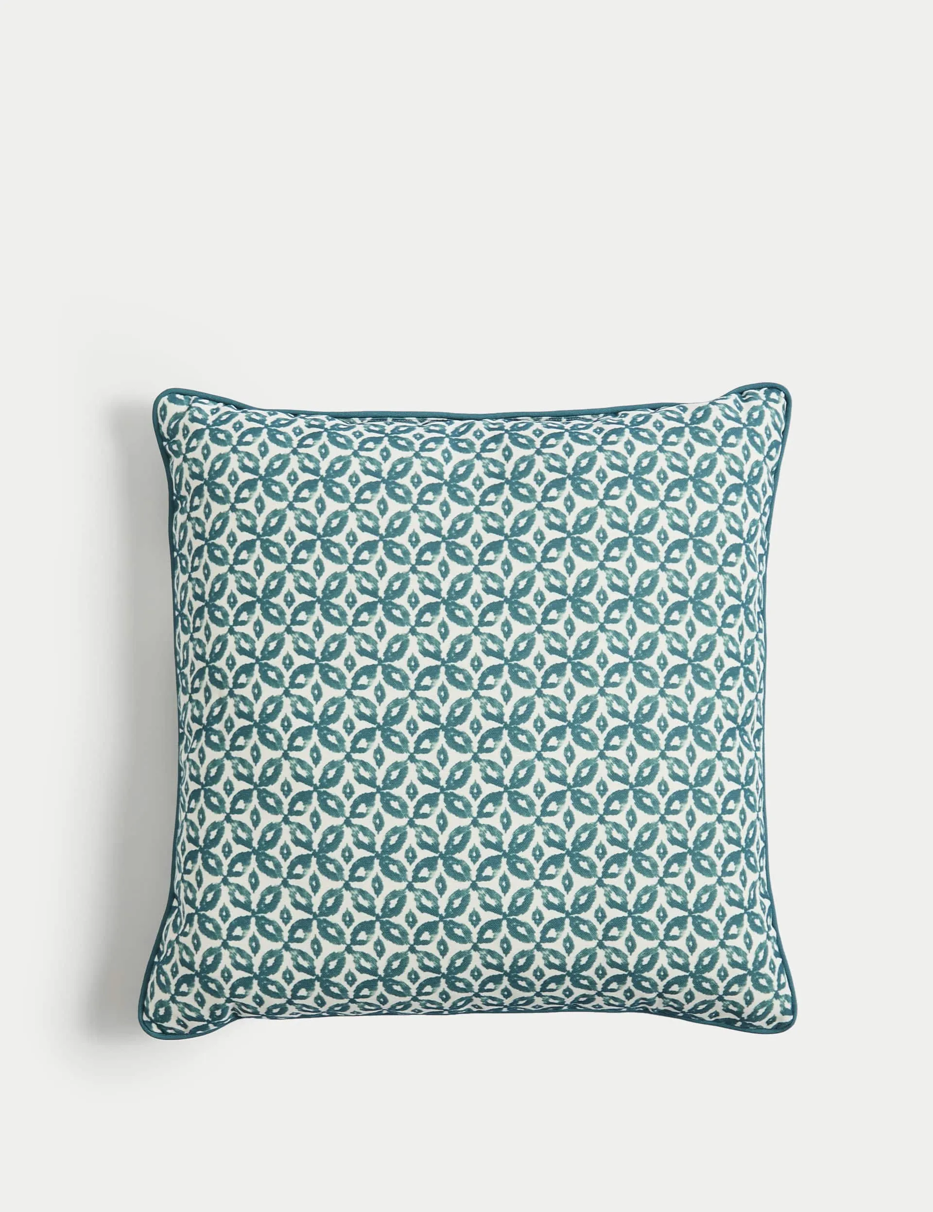 M&S Set of 2 Geometric Outdoor Cushions - Teal Mix, Purple Mix,Teal Mix