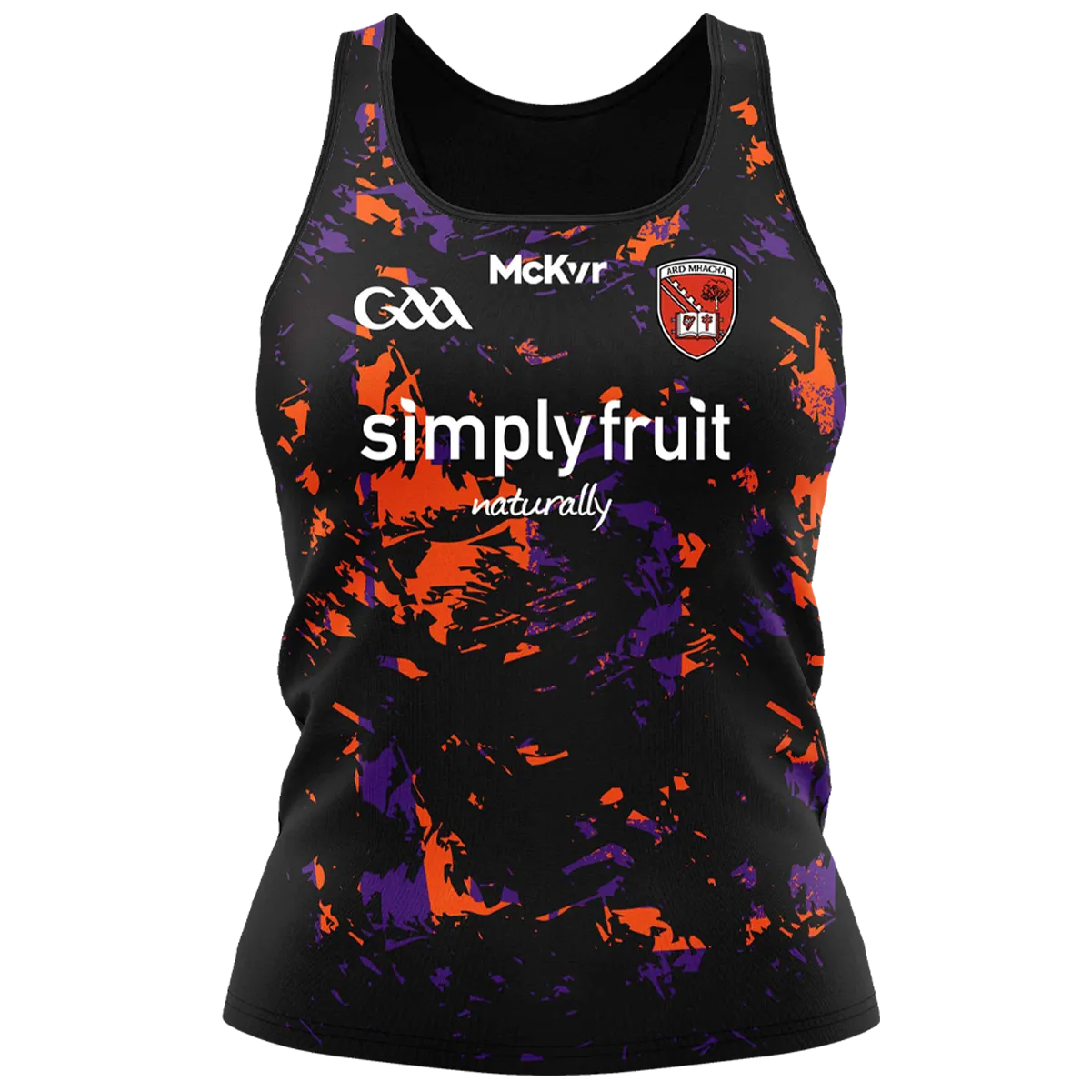 Mc Keever Armagh GAA Official Vital Training Vest - Womens - Black/Orange/Purple